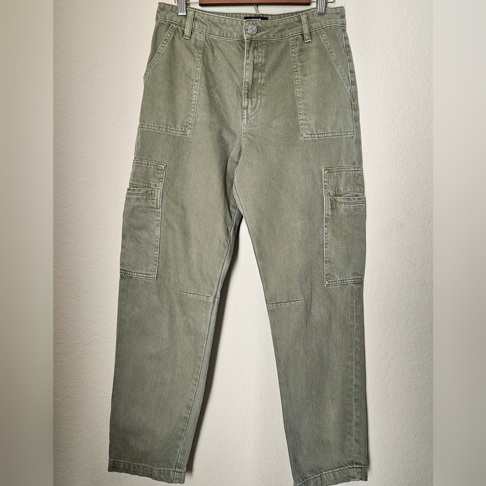 Kut‎ From The Kloth Kiera Slim Barrel Leg Jeans High Rise Womens 2 Olive Green